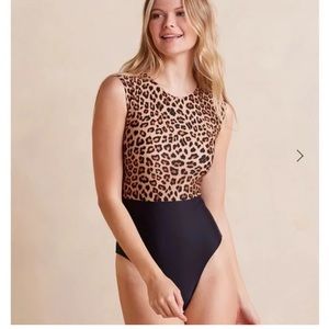 SUMMERSALT THE SURF LEOPARD PRINT ONE PIECE SWIMSUIT SIZE 10 NWT